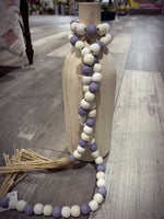 48” White & Lavender Bead Garland