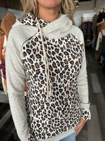 Heather Grey Leopard Hoodie