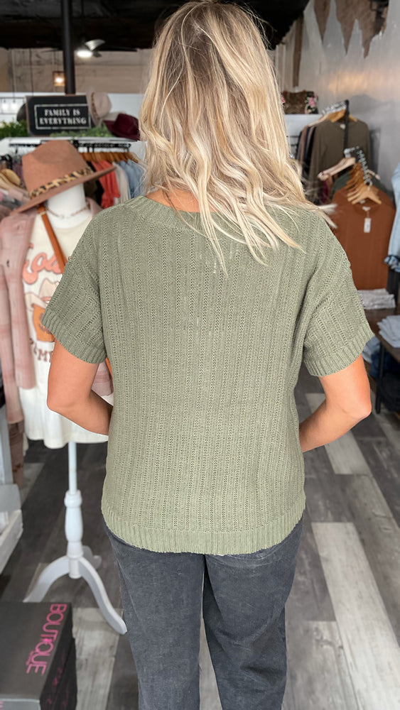 Short Sleeve Sweater Top