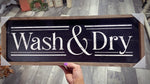 Wash & Dry Black Sign