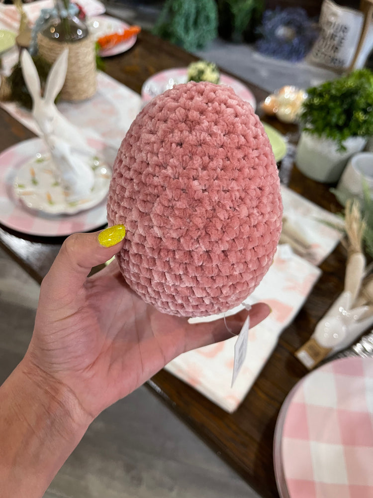 5” Pink Crochet Easter Egg