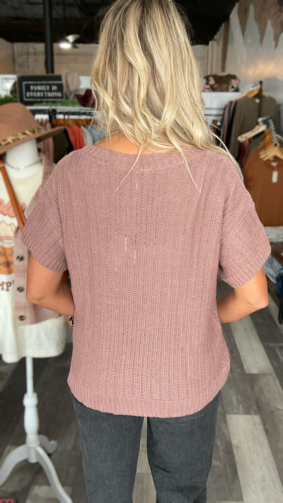 Short Sleeve Sweater Top