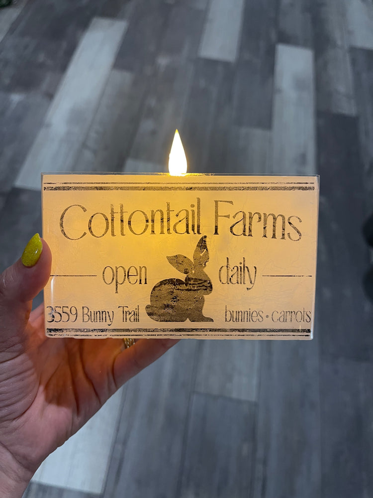 Cottontail Farms Rectangular LED Candle