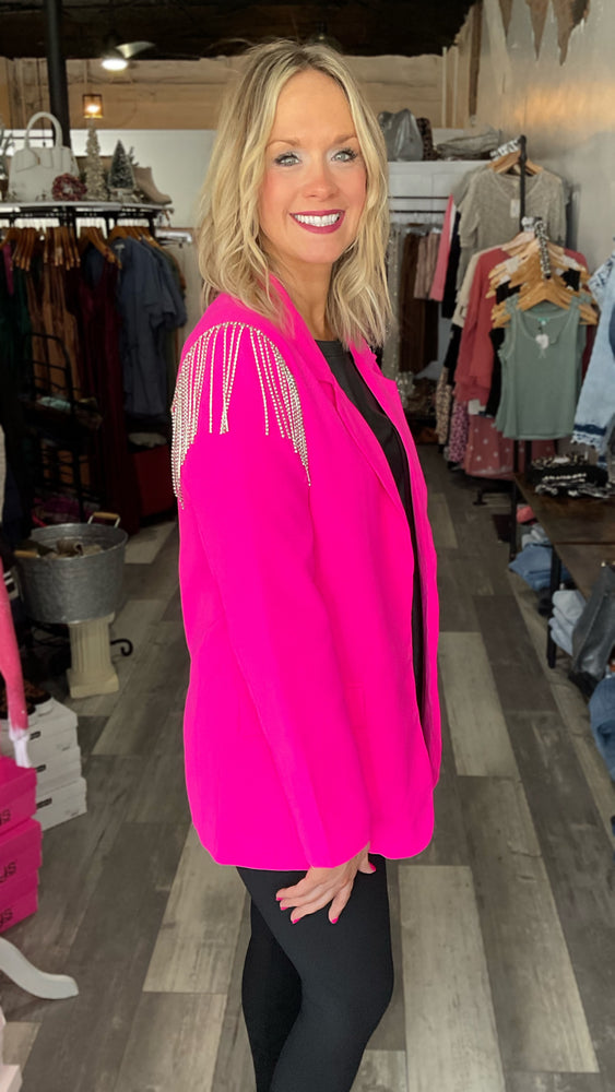 Pink Rhinestone Blazer