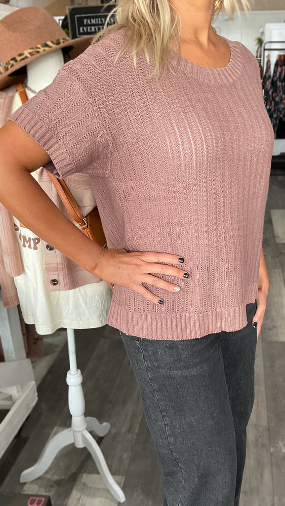 Short Sleeve Sweater Top