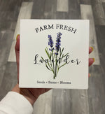 5” x 5” Farm Fresh Lavender Block