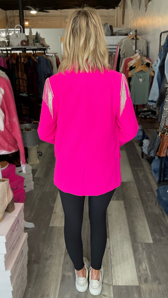Pink Rhinestone Blazer