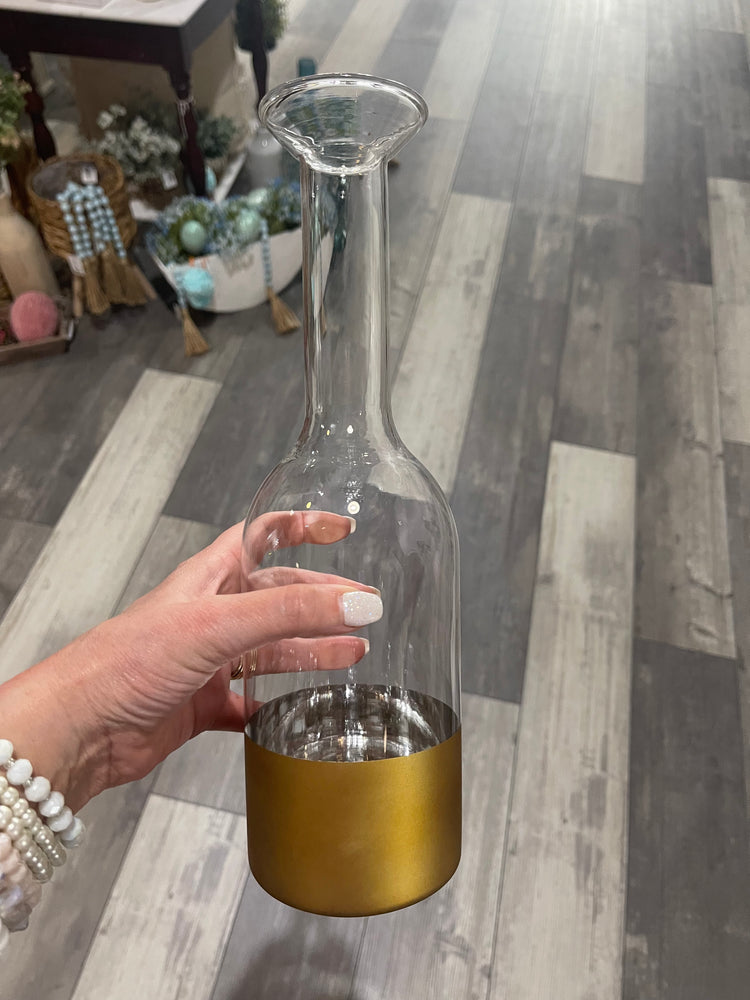 Gold Bottom Glass Vase