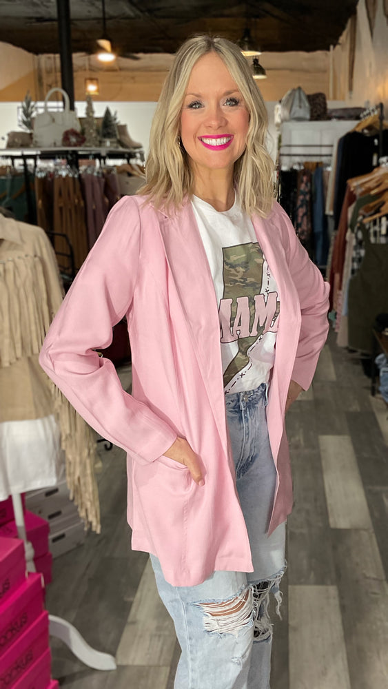 Light Pink Princess Lines Long Blazer