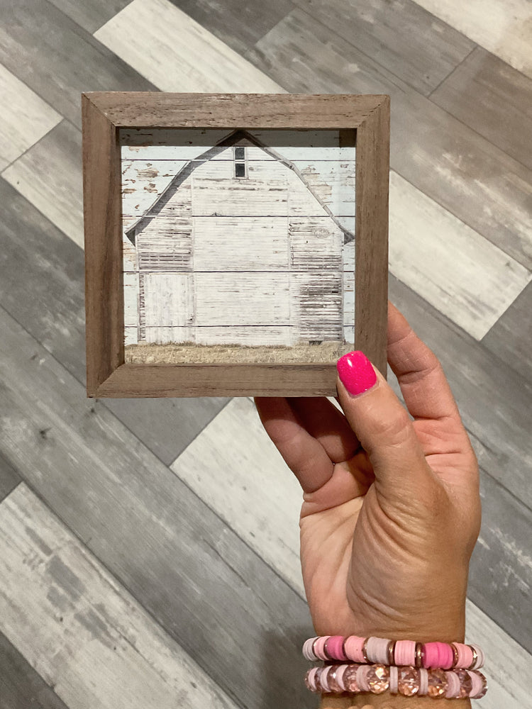 5”x5” Mint Rustic Barn Block