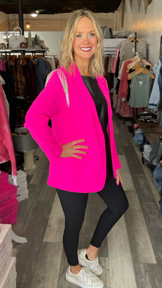 Pink Rhinestone Blazer