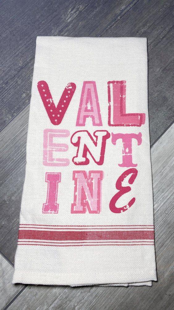Cream/Pink/Red Valentine Hand Towel