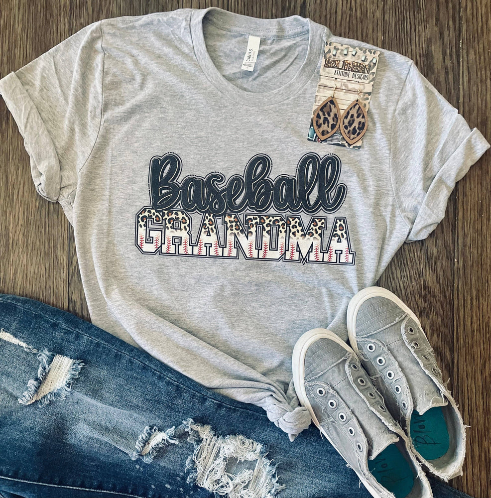 Grey Baseball Grandma Tee