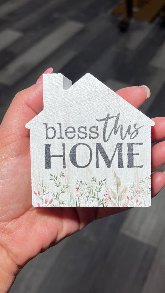 Bless This Home Block House Sitter