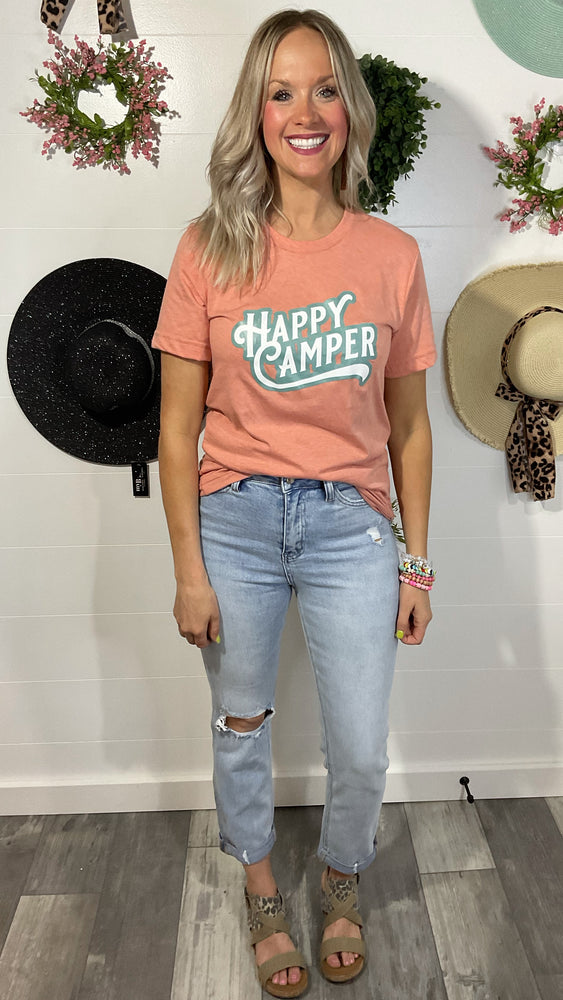 Sunset Retro Happy Camper Tee