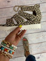 Cream Leopard Big Top Wedge by Very G