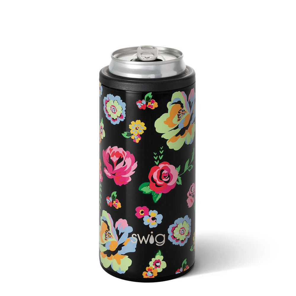 Fleur Noir Skinny Can Cooler by Swig Life