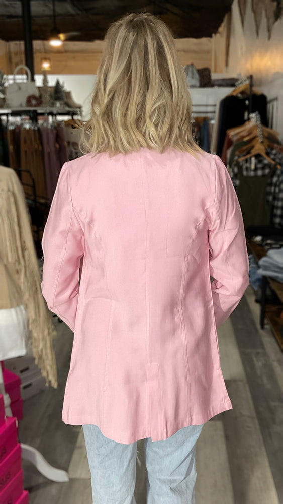 Light Pink Princess Lines Long Blazer