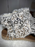 White Leopard Libra Sandal by VeryG