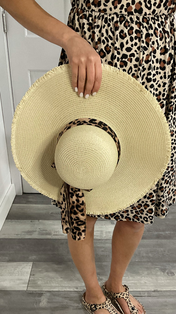 Cove Sun Hat Natural/Leopard