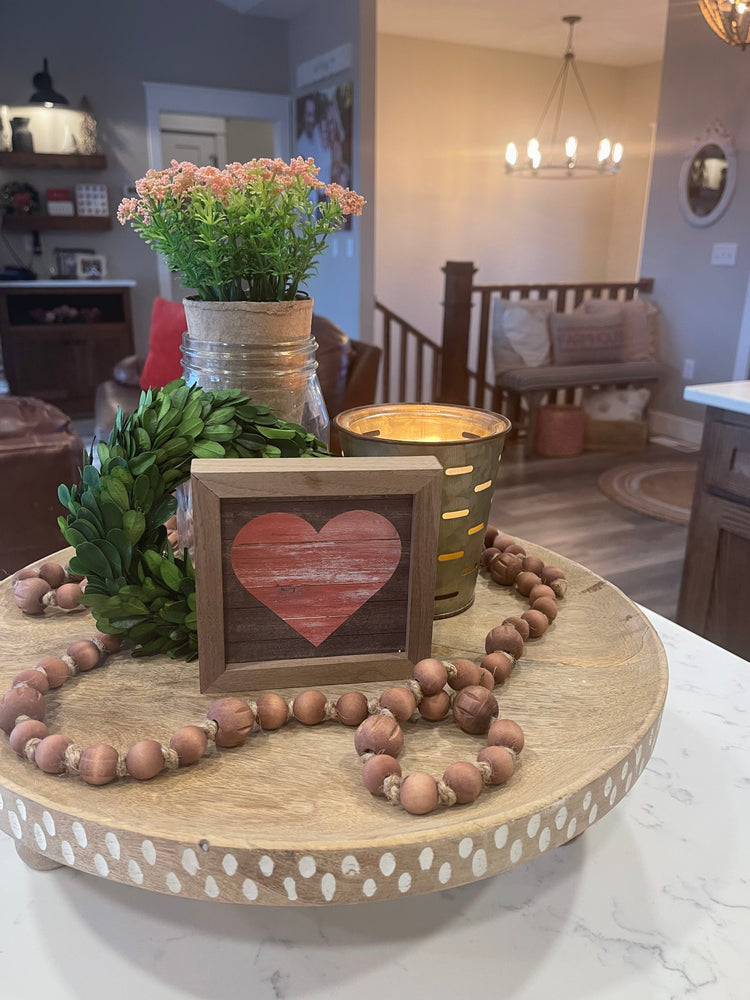 Red Heart 4x4 Block Sign