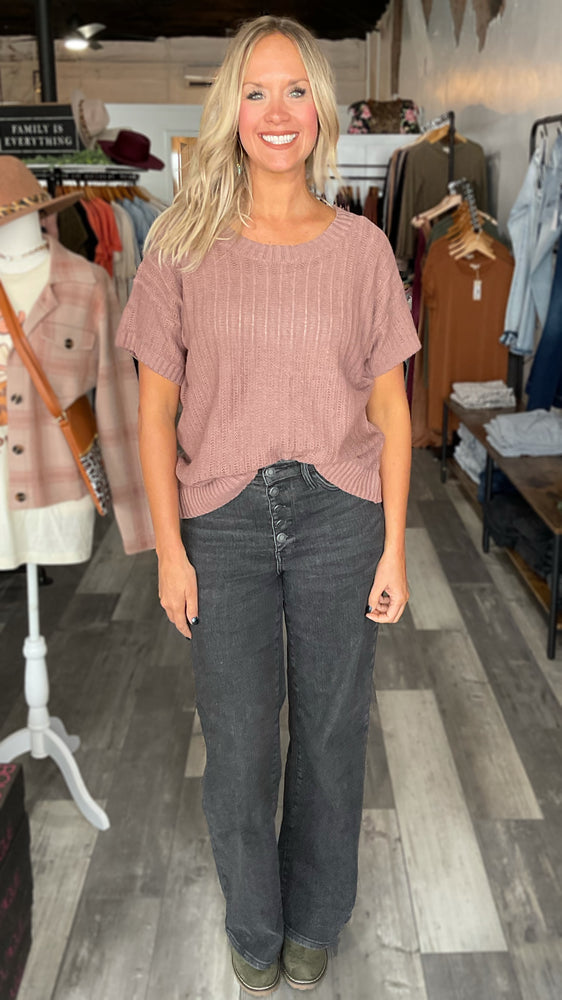 Short Sleeve Sweater Top