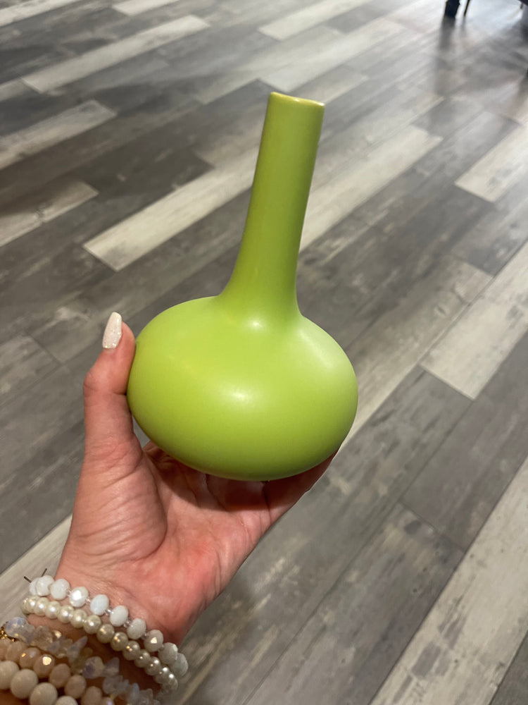 6” Green Round Bottom Vase