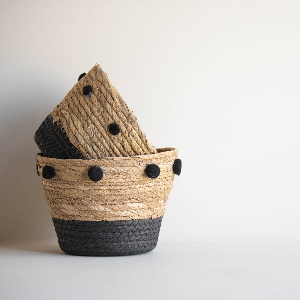 Set of 2 Small Natural Baskets
